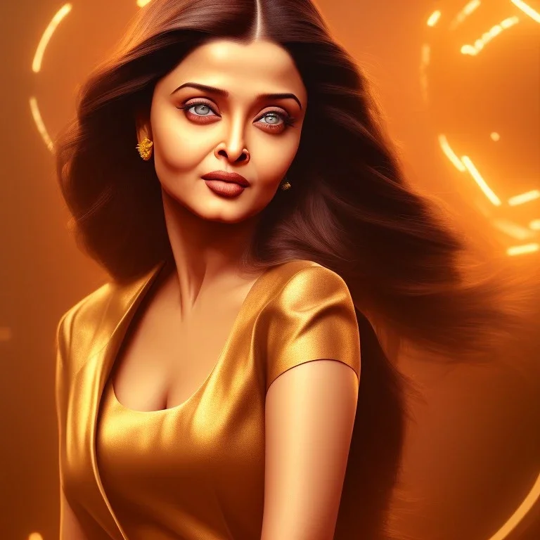 indian actress Aishwarya rai, by Mahmoud Sai, Cartographic, Circuitry, Golden Hour, Closeup-View, 16k, Lumen Global Illumination, Diffraction Grading