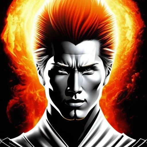 "Ichigo Kurosaki, Large Scale Head and Shoulders Portrait, 8K Resolution Portrait by Tite Kubo, pinterest, mangá style."