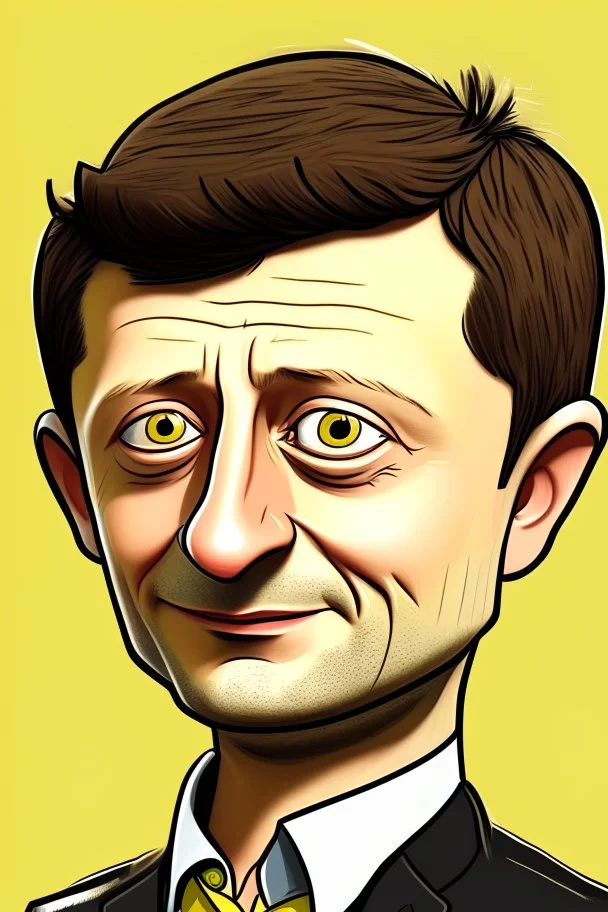 Volodymyr Zelensky cartoon 2d