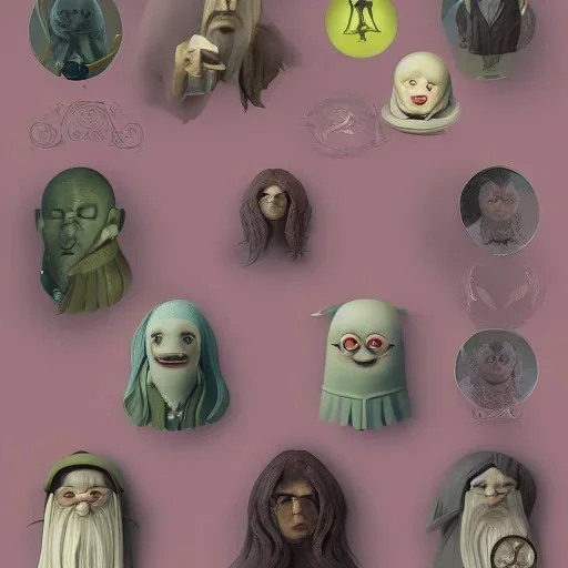 clean art of harry potter avatars, soft lighting, soft pastel gradients, high definition, 3d icon clay render, blender 3d by Alexander Jansson