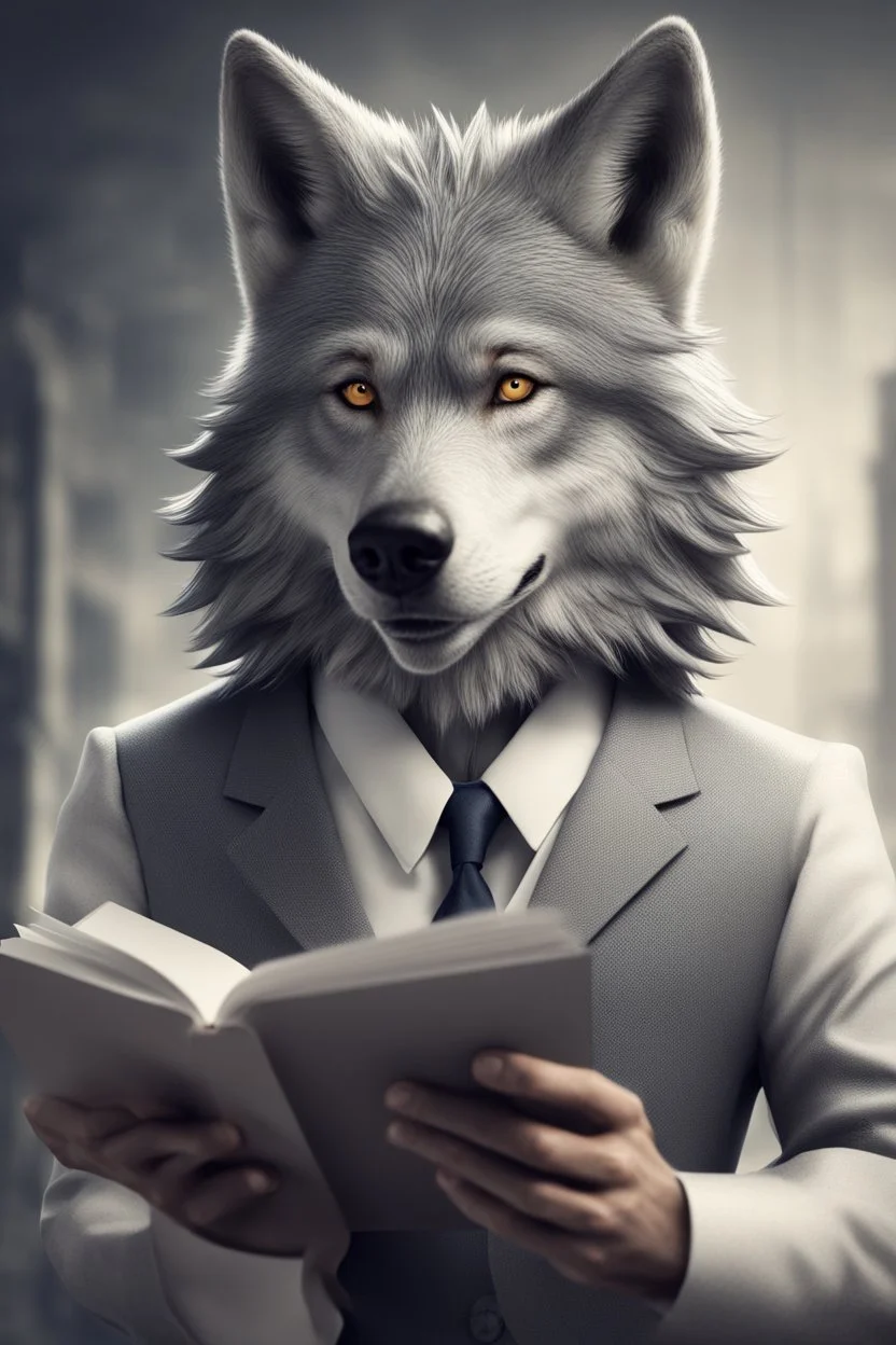 a good humanized wolf who can help in reading a document