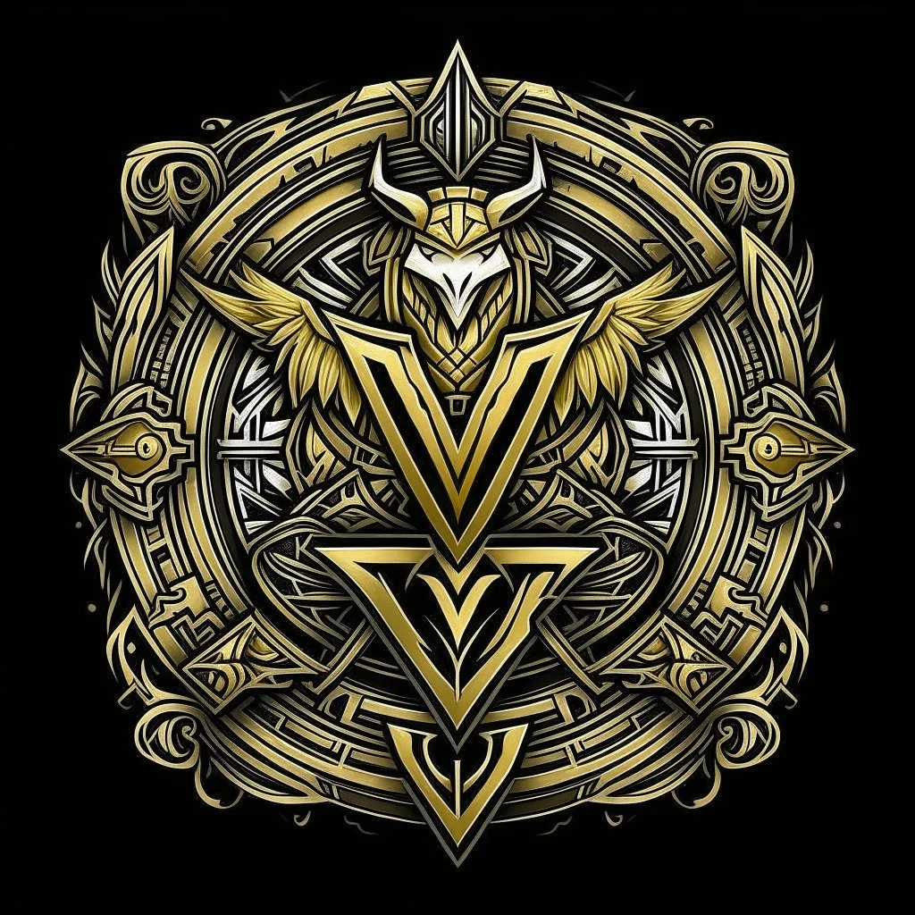 fantasy empire logo that is named Volkun, d&d symbol, fantasy, symbol, logo