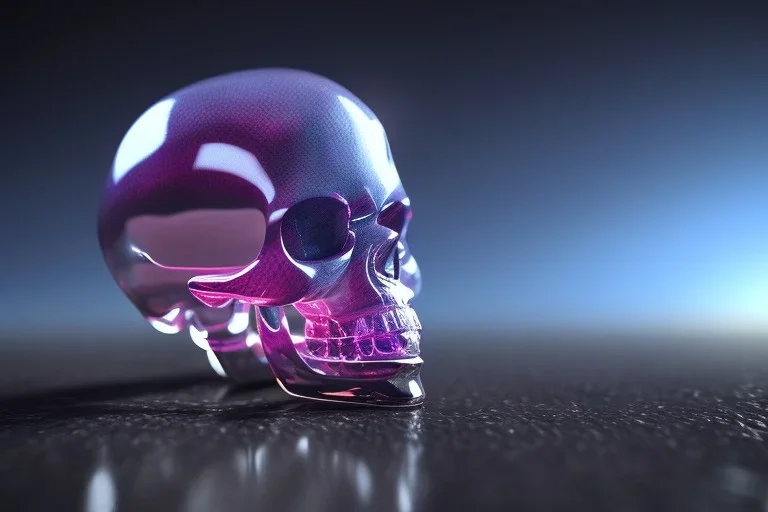 Crystal alien skull