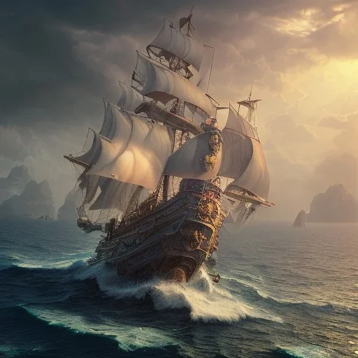 Pirate, 3D, Octane Render, high detailed, intricate details, perfect composition, beautiful detailed intricate insanely detailed octane render trending on artstation, 8 K artistic photography, photorealistic concept art, soft natural volumetric cinematic perfect light, chiaroscuro, award - winning photograph, masterpiece, raphael, caravaggio, greg rutkowski, beeple, beksinski, giger, perfect composition, beautiful detailed intricate insanely detailed octane render trendi