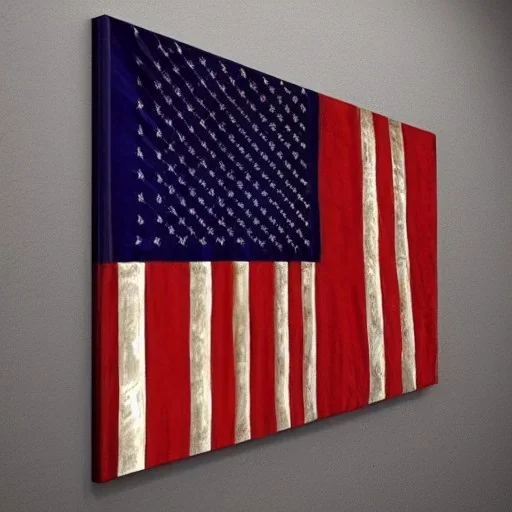 american flag caravaggio style