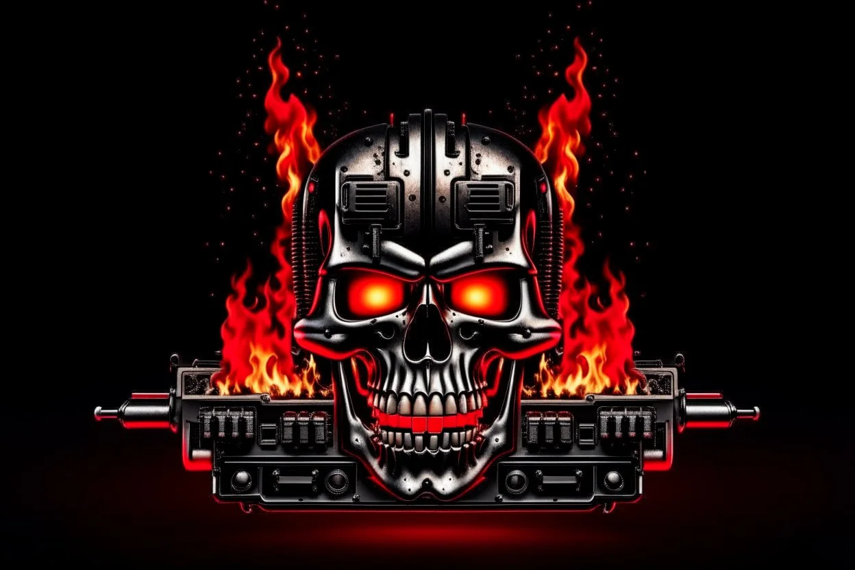 4K. FULL DETAILS. LOGO EMISSION DE RADIO HARDROCK FIRESTARTER TERMINATOR.