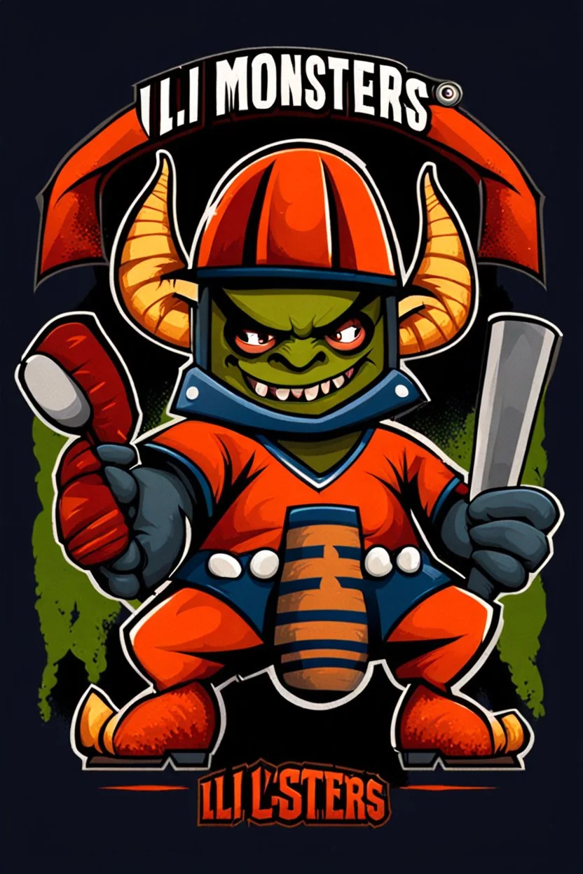 "Lil Monsters" sports team logo