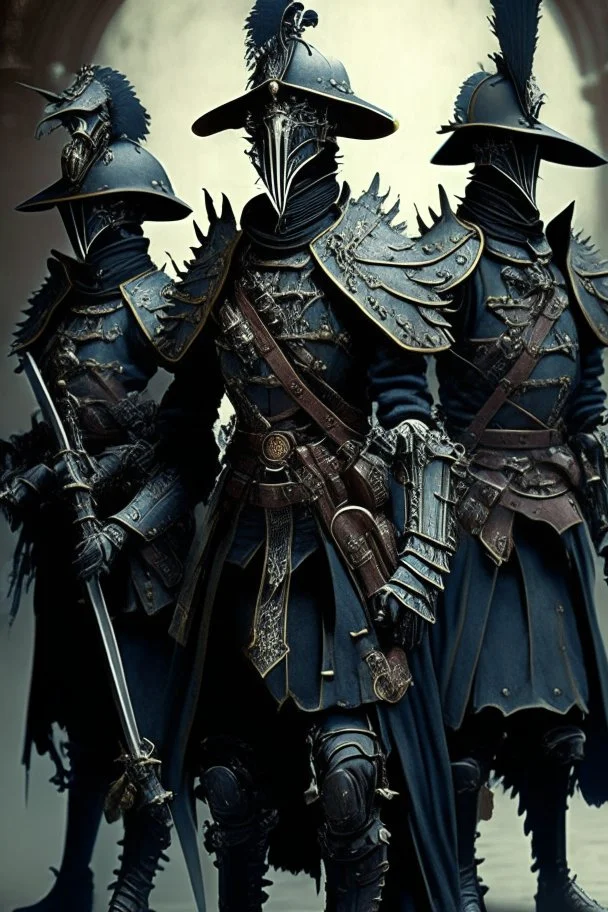 army of distopian victorian soldiers armors fantasy bloodborne