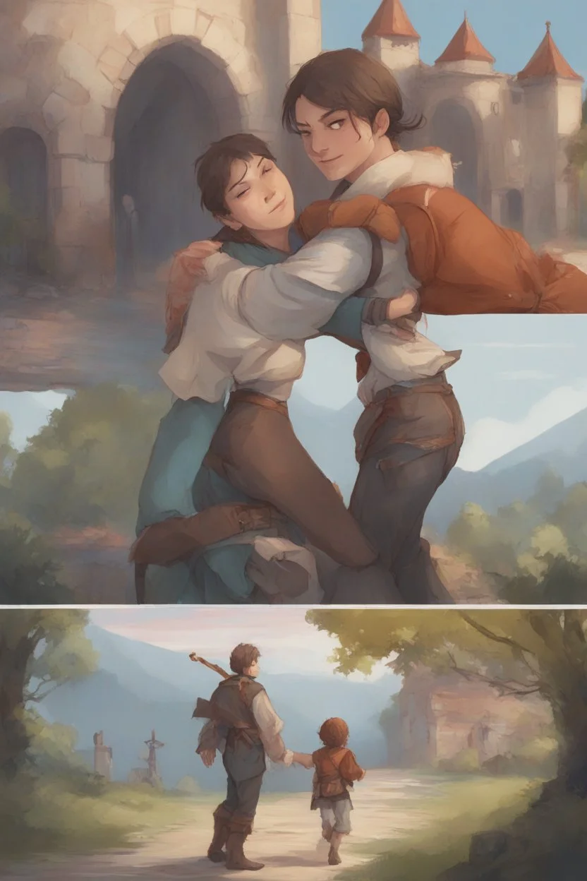 Dnd style, hug from behind