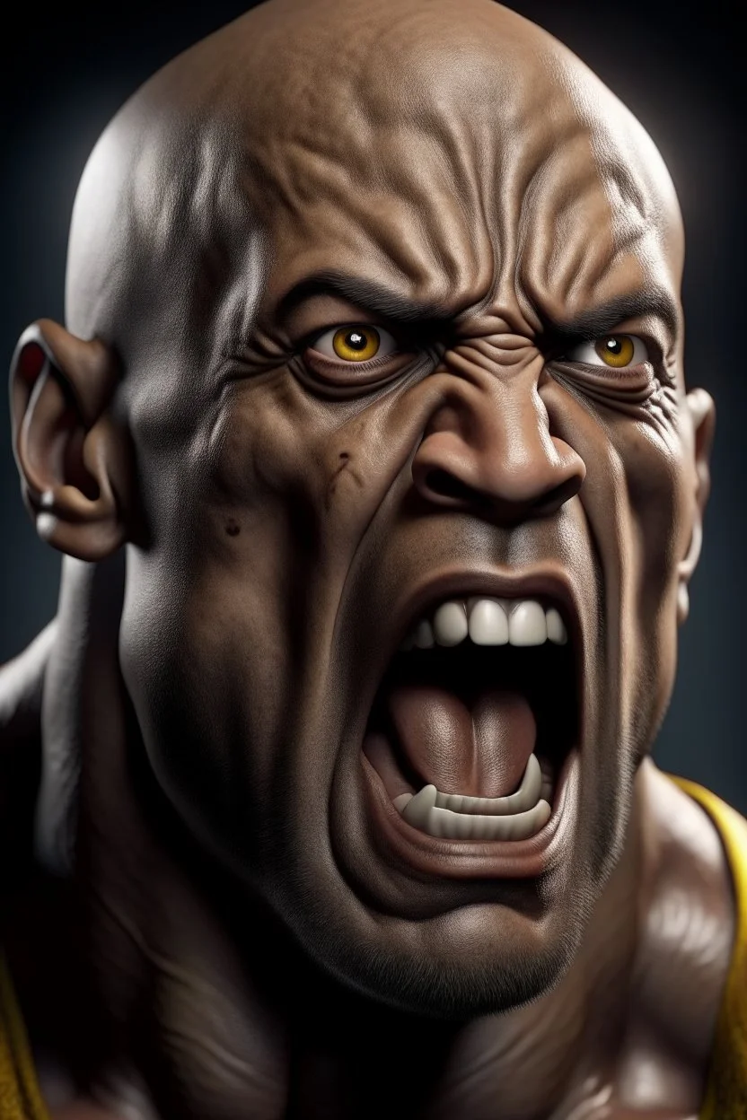 The rock but he’s angry