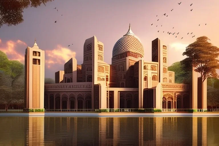 Worlds best building design for a college campus. Unique and brilliant architectural design similar to Taj mahal.