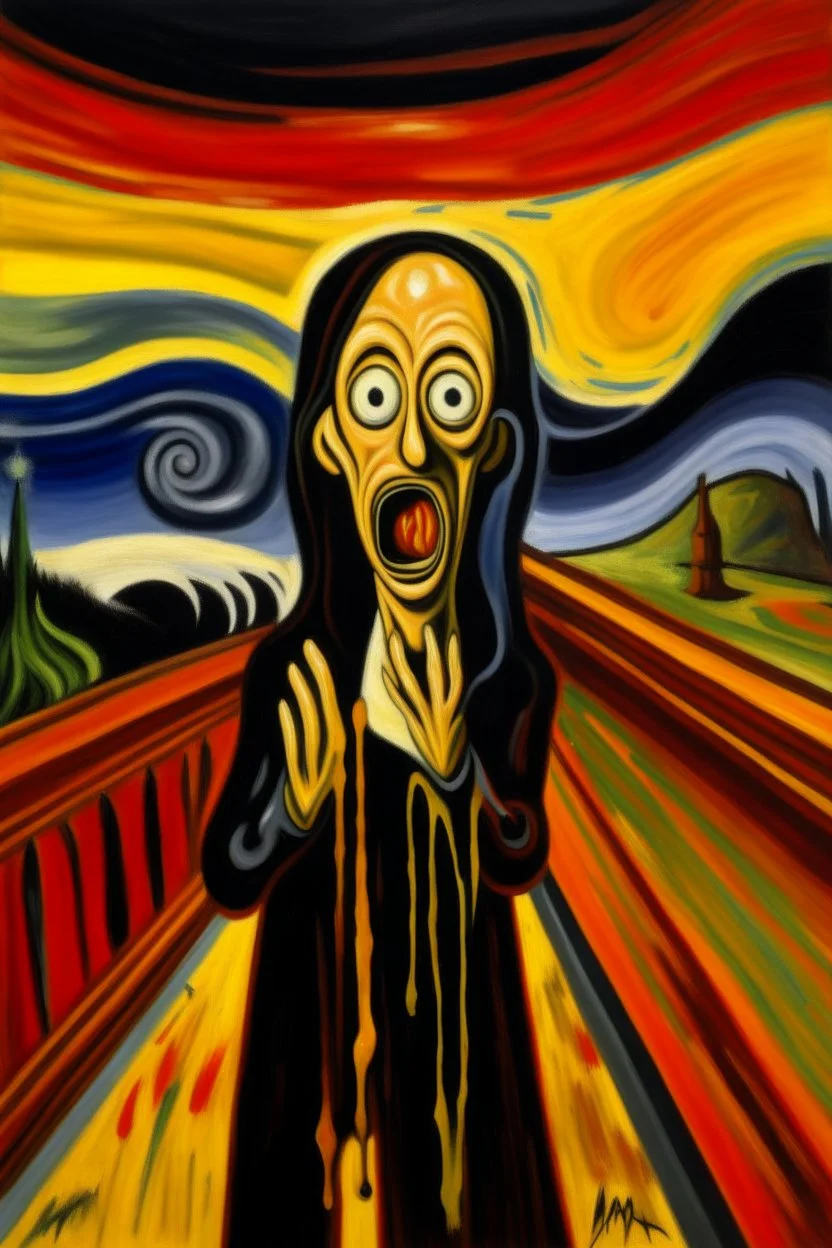 skriget med ansigtsmaske