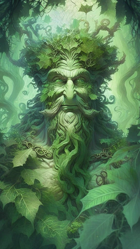 mischievous god surrounded by green souls