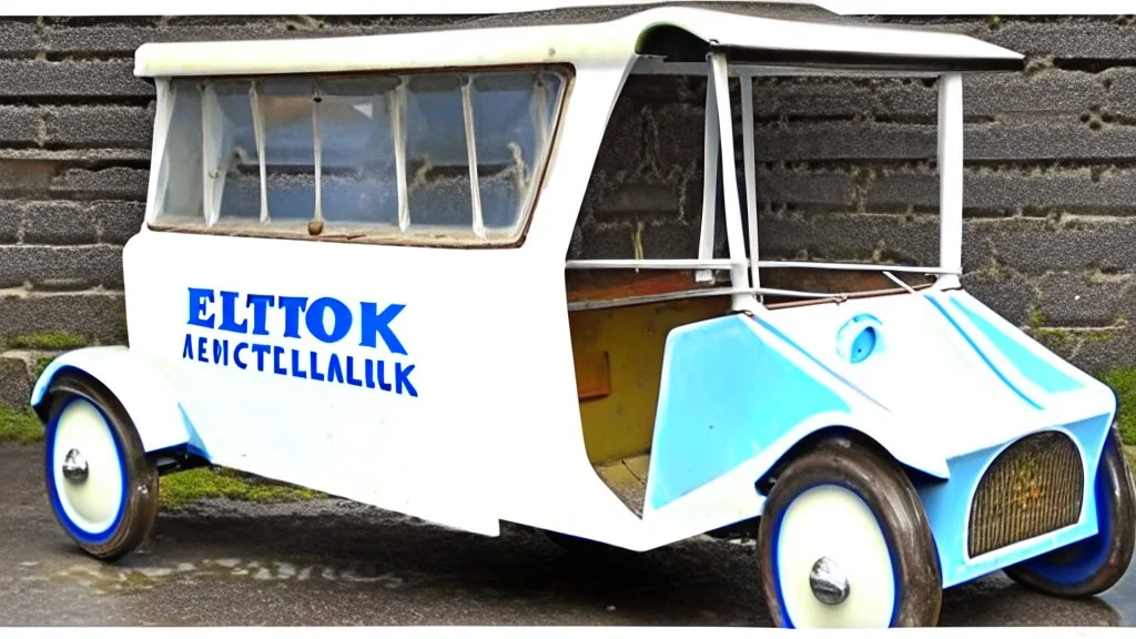 antique electric milk float vehicle