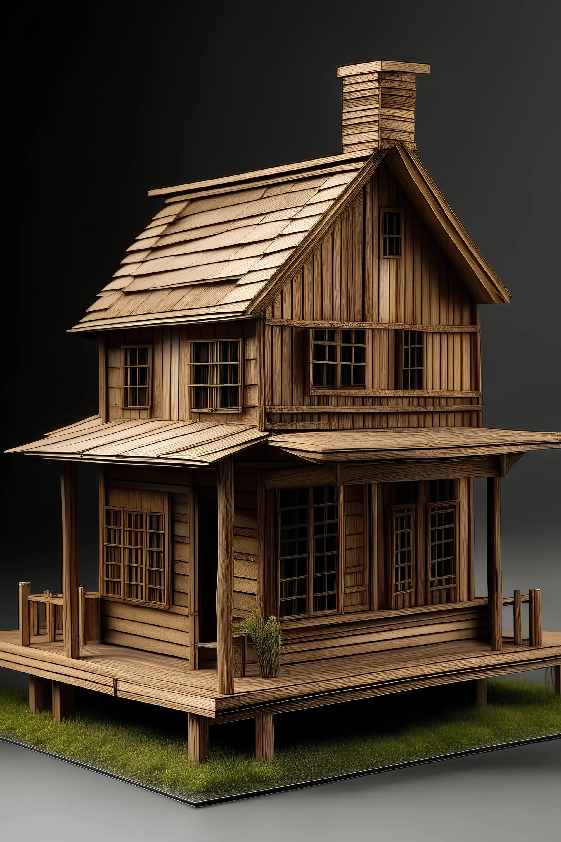 a wooden house