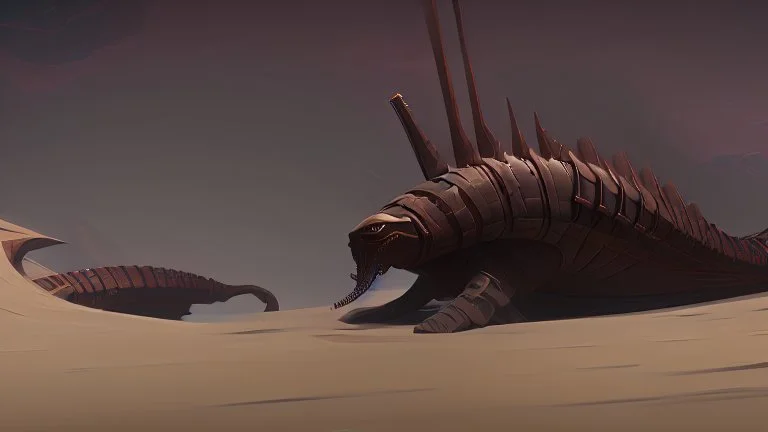 dune sandworm, concept art