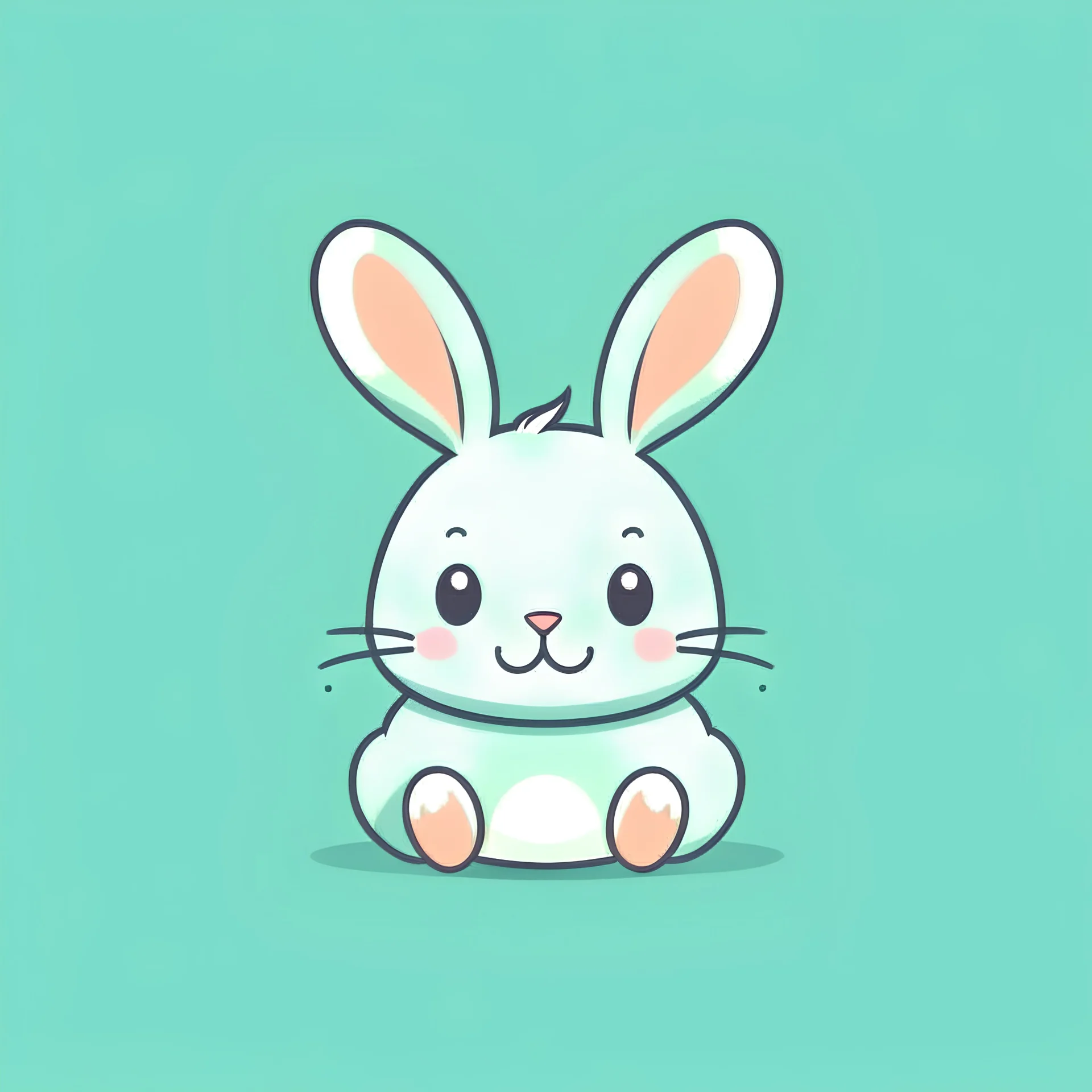 create a cute rabbit logo