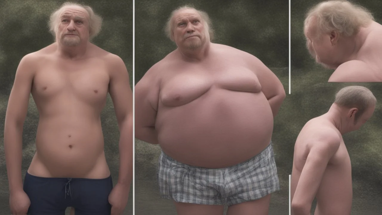 شخص جسمه عادي ووجه طولي ووضاصح عليه انو مسكين