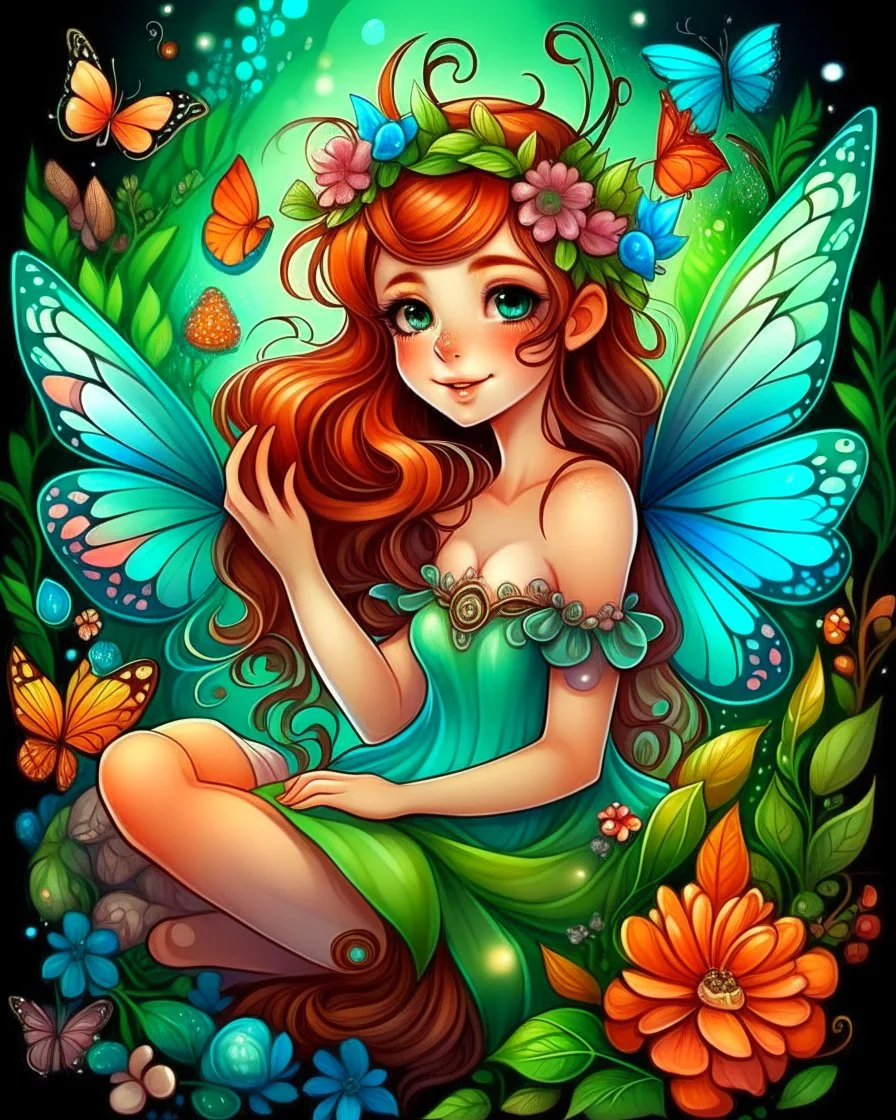 enchanted cute fairies ,adult book cover