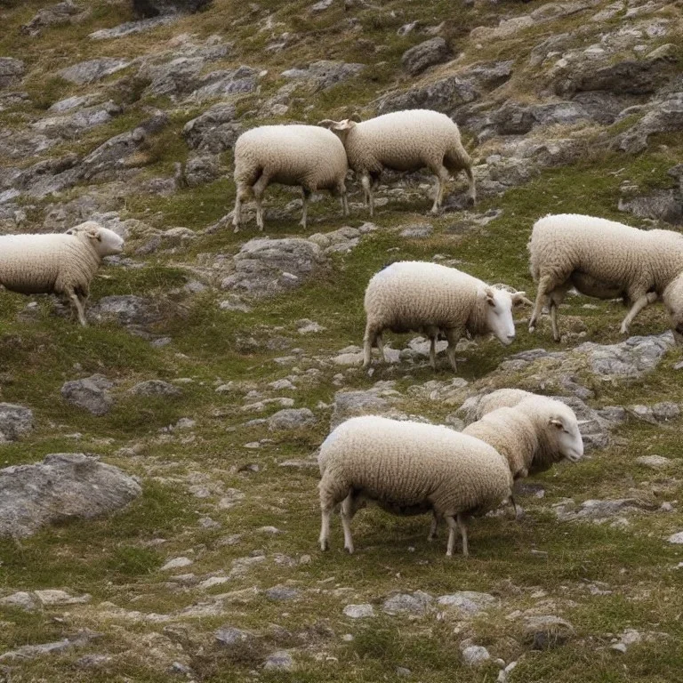 sheep in mountain