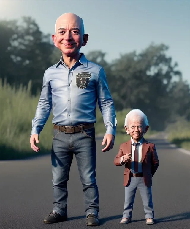 jeff bezos toddler, full body, delorean, dramatic lighting, hyper realistic