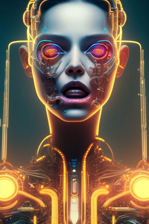 cyberpunk, glas head, women, portrai, open mouth, perfect skin, tron, cyborg , perfekt, real, dream, hr giger