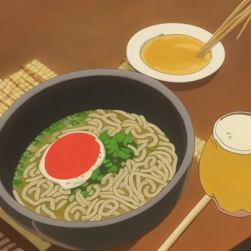 ramen with beer drink