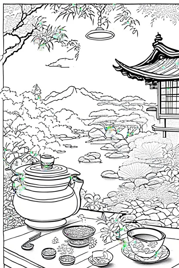 Japanese Tea coloring page