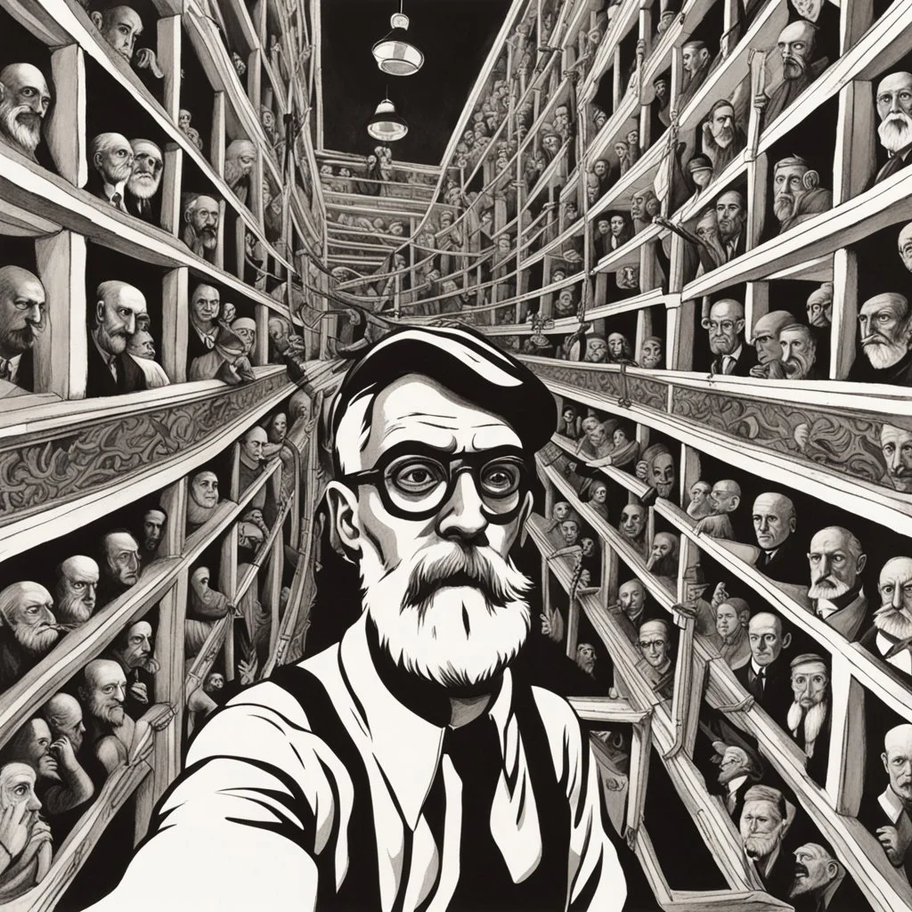 M. C. Escher takes a selfie