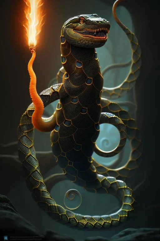 Full body photography of an ethereal Jörmungandr the world snake, Fire theme art, Dark moody night atmosphere, by Michelangelo, 8K, high body details, anatomically perfect body, oak tree roots, ignore NSFW.award winning portrait of a male anthropomorphic cat long black hair. character design by cory loftis, fenghua zhong, ryohei hase, ruan jia , unreal engine 5, artistic lighting, highly detailed, photorealistic, fantasy,