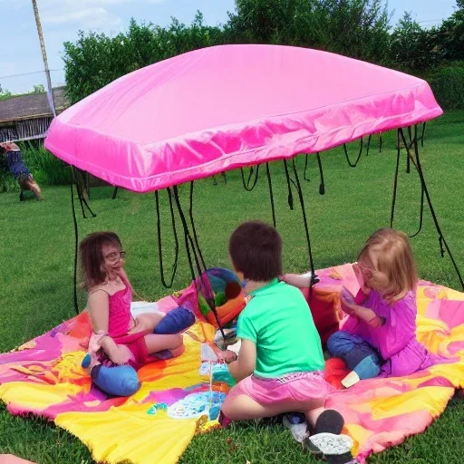  parachute picnic kids yard