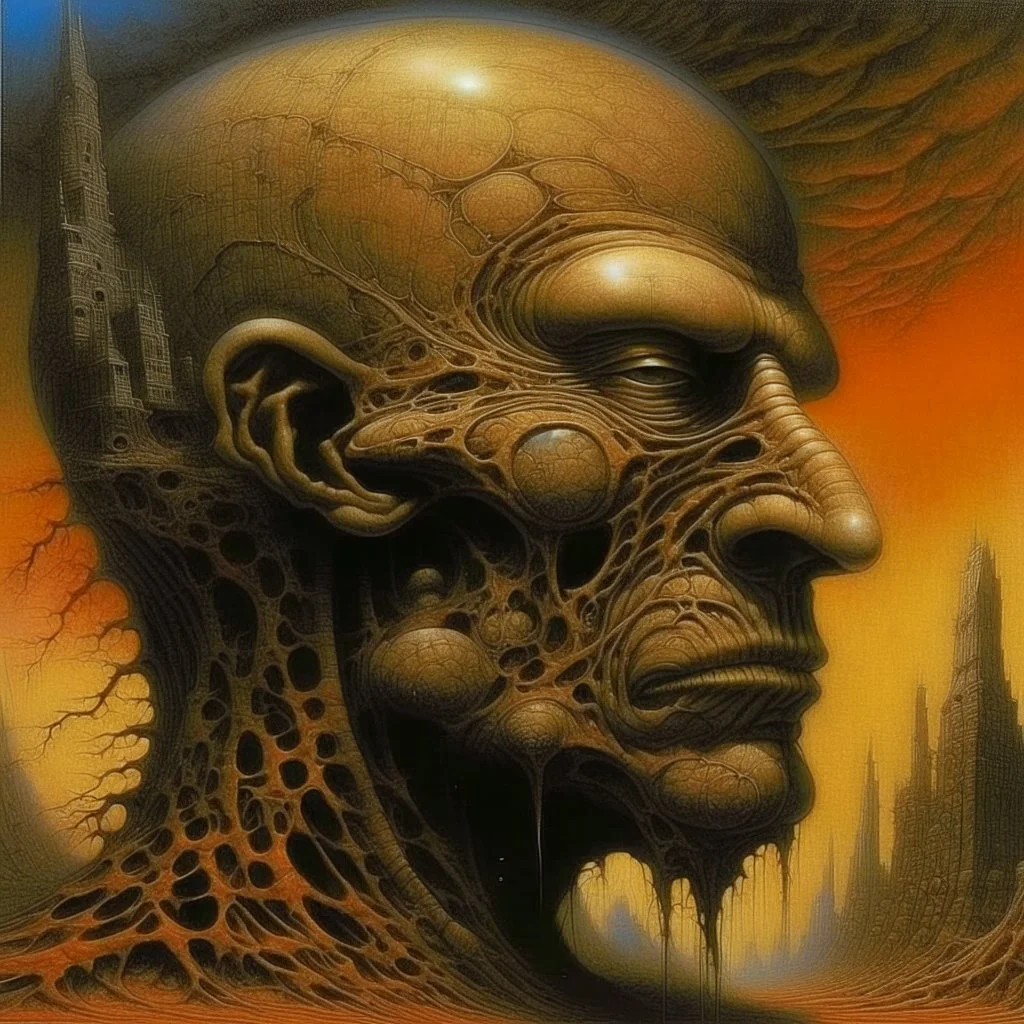 face muscles Zdzisław Beksiński