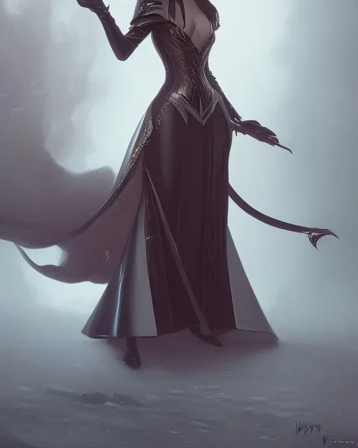 evil queen in leather gown with whip in her hand, 8k resolution concept art portrait by Greg Rutkowski,