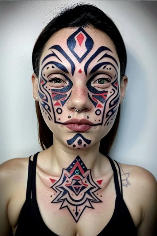 Cool Face on Hand Tattoo Idea