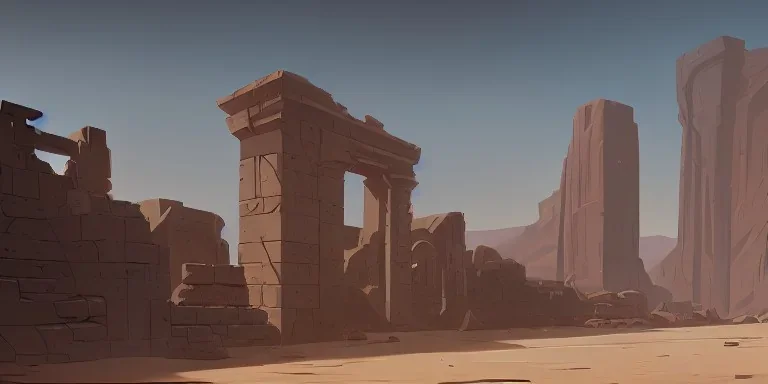 ancient city ruins desert