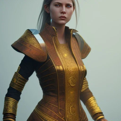 Female fire mage, realistic, unreal engine 5, hd, photorealistic