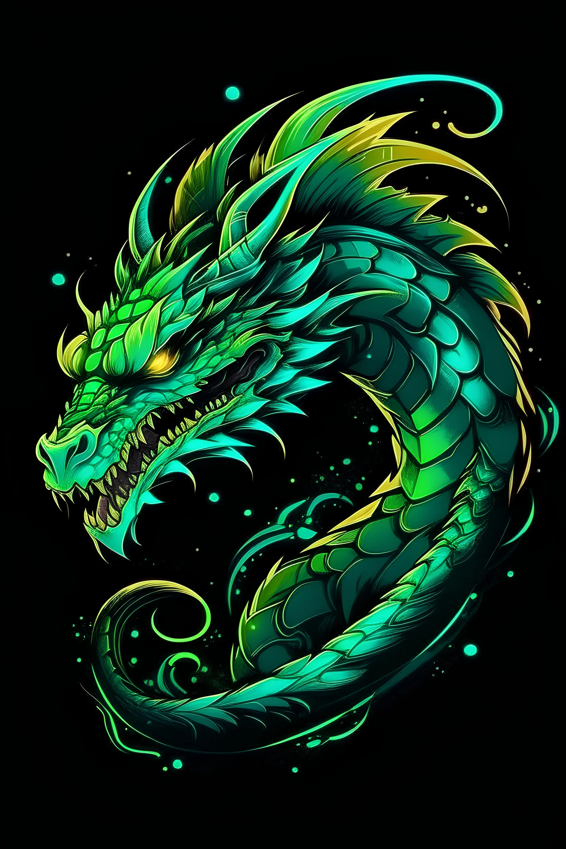 epic phosphorescent dragon logo