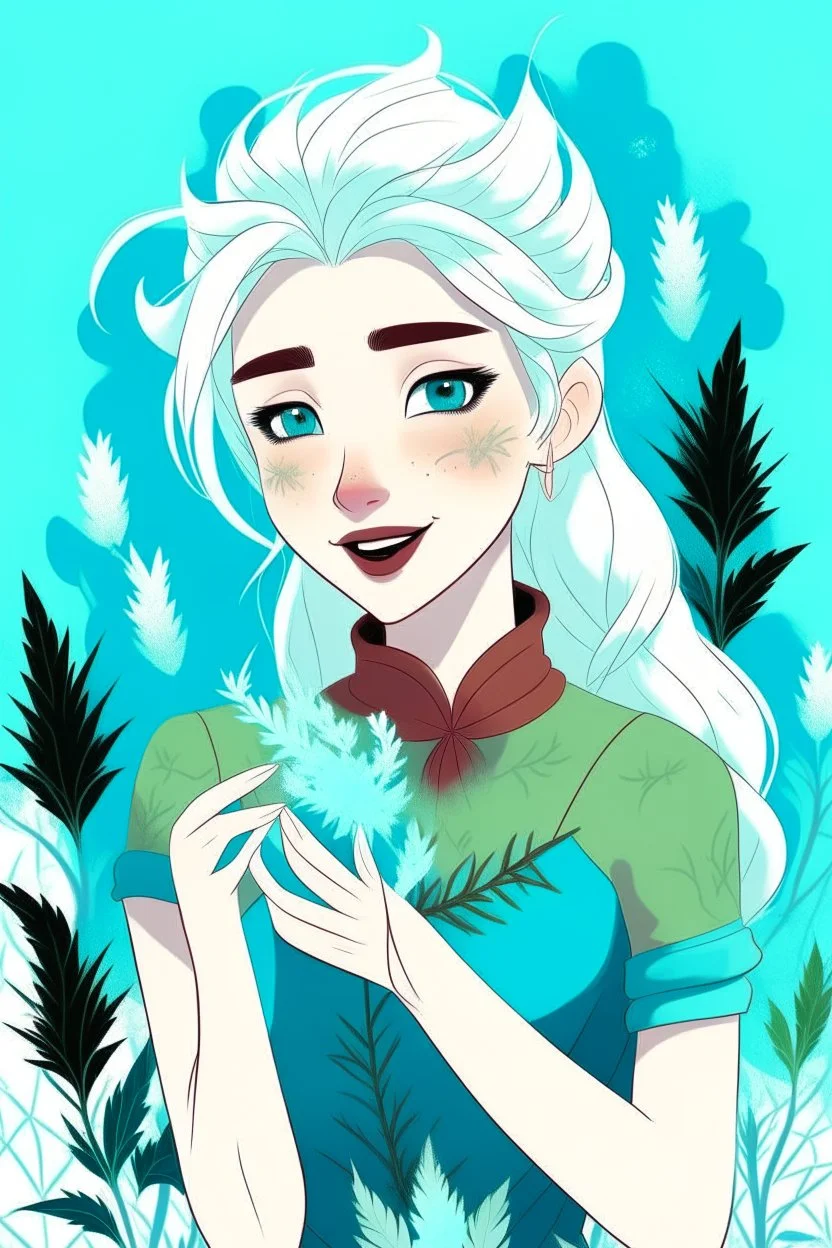 Elsa from Frozen high on weed