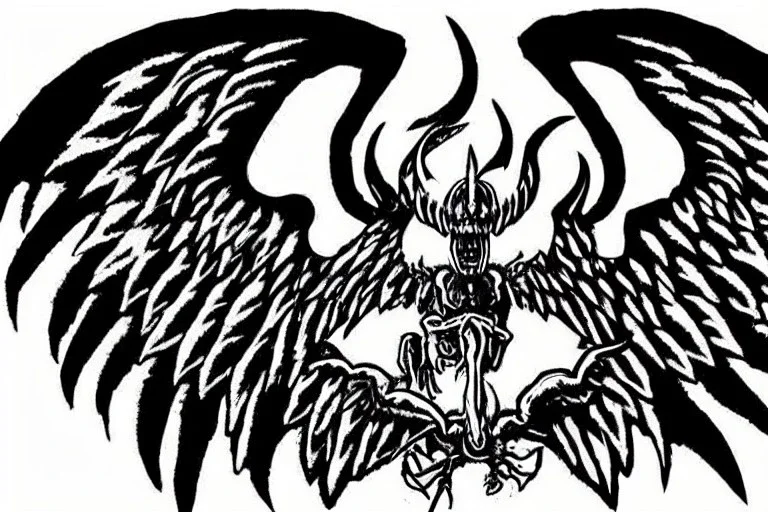 wings, freaky crazy evil eye with wings, laughing, flying, satan wings, dark, terror, horror