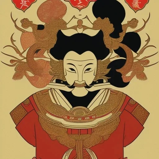  brand logo, Ukiyo-e japanese art