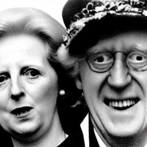 Eerie photo Jimmy saville Margaret Thatcher