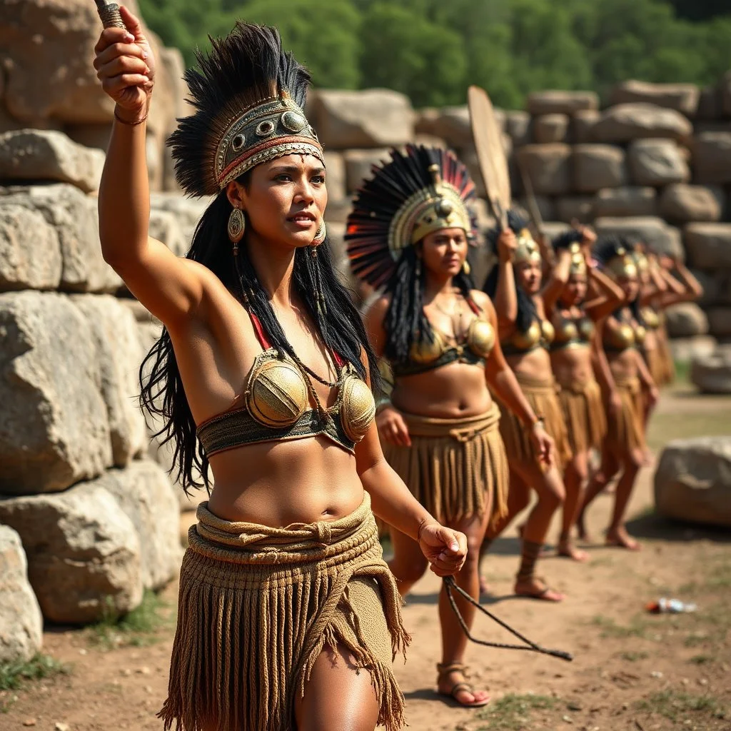 Female athletes among ancient Aztecs.