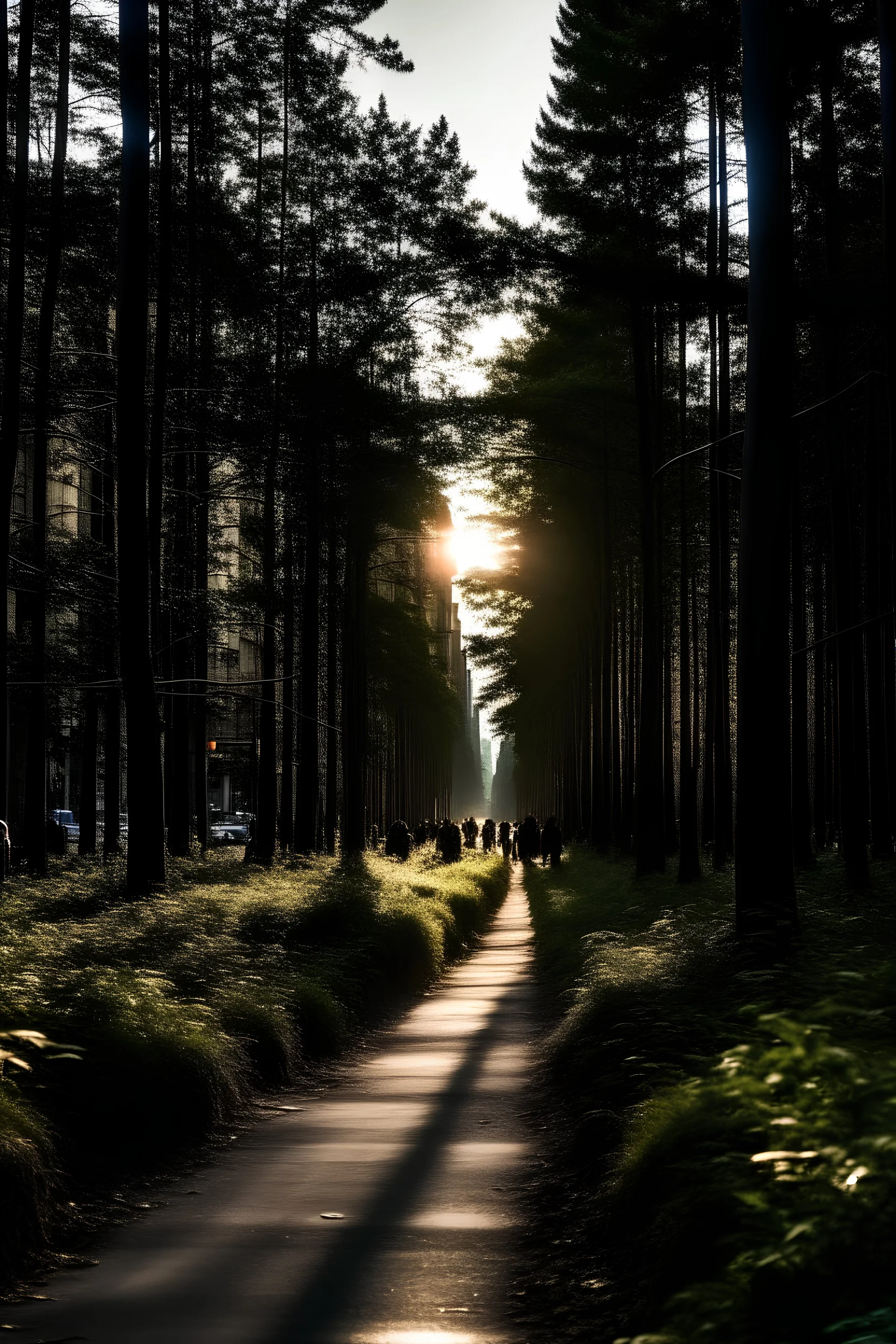 very dark forest