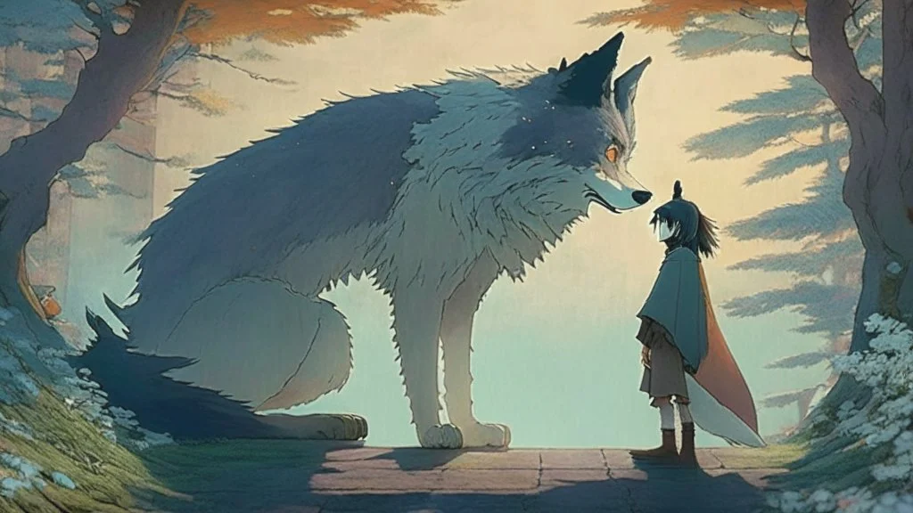 studio ghibli, wolf