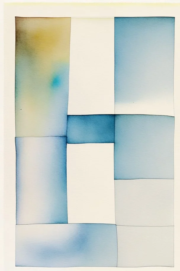 Abstract watercolour painting in the style of Agnes Martin