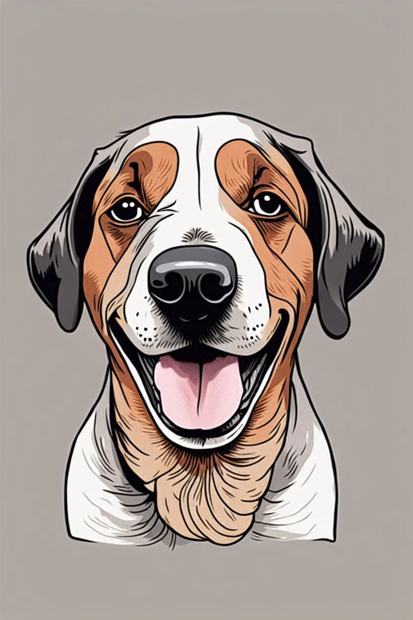 illustration dog meme face