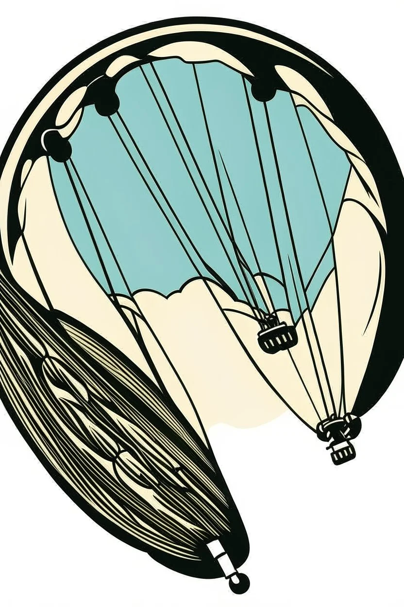 paraglider clip art simple two,tone