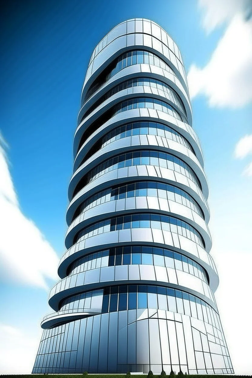 Avengers stark tower buliding architecture futuristic-modern stlye. geometric form,