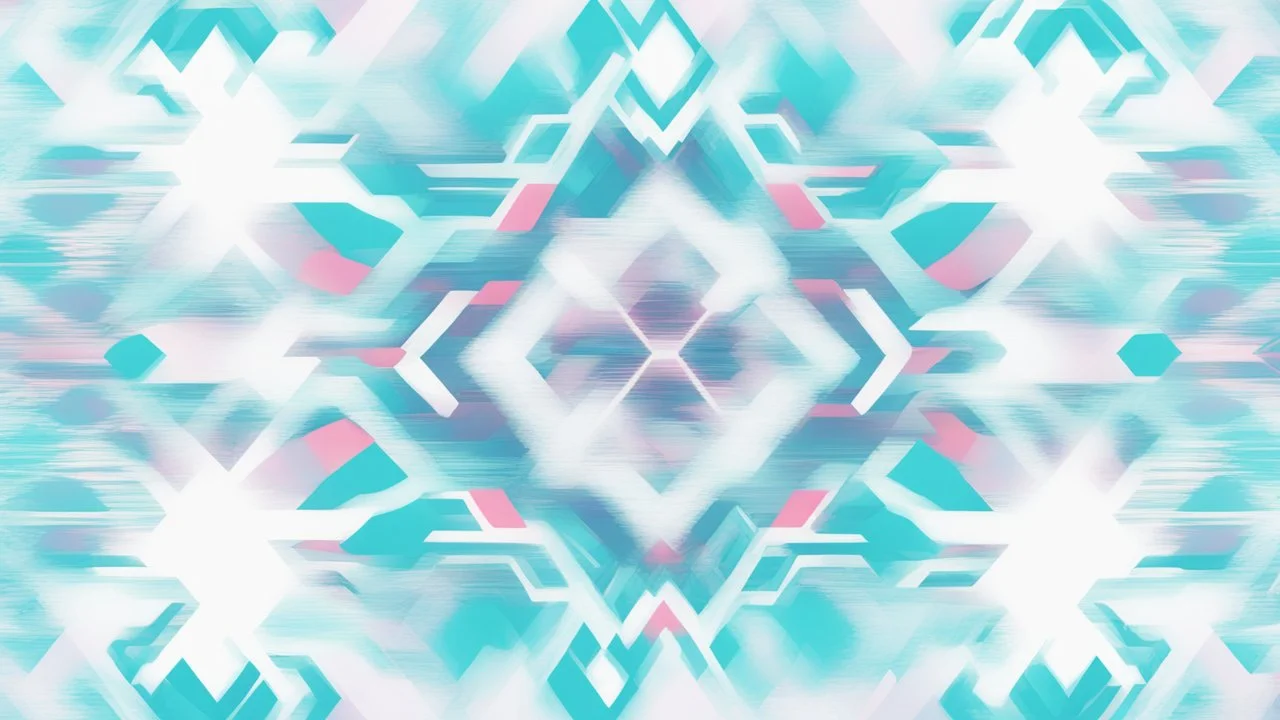 digital glitch pattern snowflake geometric abstraction