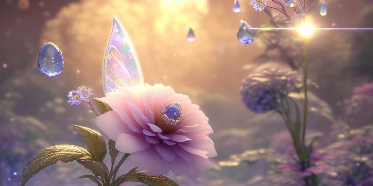 crystal subtle flower in a galactic ambiance beautiful fairy, transparent, delicate colors, in the foreground, full of details, smooth，soft light atmosphere, light effect，vaporwave colorful, concept art, smooth, extremely sharp detail, finely tuned detail, ultra high definition, 8 k, unreal engine 5, ultra sharp focus